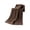 Brown, variant on Yatlte Hand Towel of Super Soft Terry Striped Weave Pattern Ultra Absorbent Cotton Bathroom Hand Towel