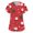 Vermilion#041, variant on Stichou Christmas Scrub Tops Women Plus Size Christmas Tree Print Short Sleeve Nursing Uniforms Funny V Neck Loose Fit Stretchy Scrub with Pockets Dark Green XL