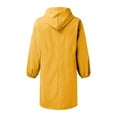 thumbnail image 6 of iHPH7 Raincoats for Women with Hood Long Rain Coat for Women Waterproof Softshell Jacket Hiking Rain Jacket Women Hooded Rain Jacket Women Thin Jackets for Women Lightweight Yellow 3XL, 6 of 9