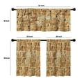 thumbnail image 4 of LALILO Kitchen Curtains and Valances Set of 3 36" Stone Window Treatment Tiers for Window Decor, 4 of 5