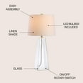 thumbnail image 3 of JONATHAN Y Dylan 28.5" Glass LED Table Lamp, Clear, JYL2006A, 3 of 7