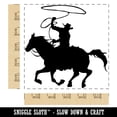 thumbnail image 2 of Cowboy on Horseback With Lasso Square Rubber Stamp Stamping Scrapbooking Crafting - Large 2.75in, 2 of 7