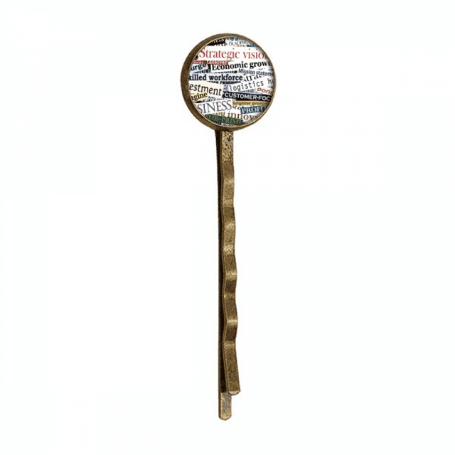 Titre du Texte Veines Arrière-Plan Motif Rétro Cheveux en Métal Bobby Pin Headwear