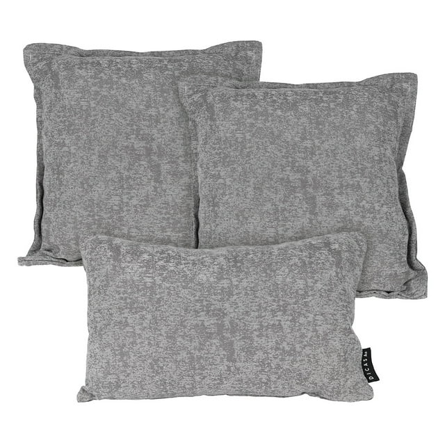 Set de 3 Cojines Kappa Delta (2 Cuadrados + 1 Rectangular) Acero