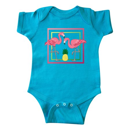 

Inktastic Flamingos And Pineapple Gift Baby Boy or Baby Girl Bodysuit