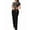 Black, variant on Women'S Mesh See Through Jumpsuit with Long Sleeves and Glitter Accents White XXL