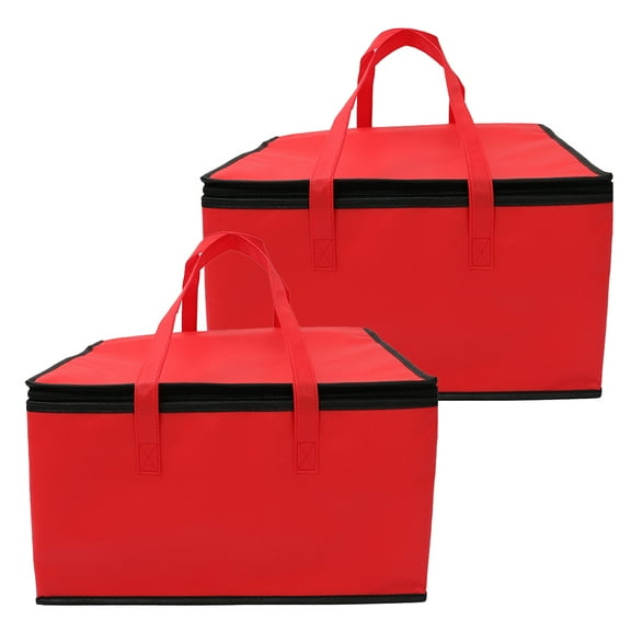 SOPOTUTU 2Pcs Insulated Food Bag 44.0X44.0X9.4In in Red for Catering Supplies