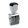 QWIKMARK Rubber Number Stamps - Number Stamp - 6 Bands - Gray - Steel - 1 Each