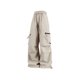 thumbnail image 3 of Amzcrzy Pantalones cargo para mujer: color liso, pierna ancha, múltiples bolsillos, transpirables, holgados y cómodos, resistentes al agua, con cremallera, tallas M-2XL. Marrón, 3 of 4