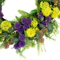 thumbnail image 6 of Northlight Allium and Thistle Spring Wreath - 22" - Yellow/Purple, 6 of 6