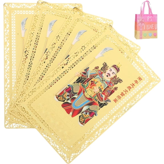 2026 Year of The Horse Lucky Keychain, 4-Pack Feng Shui Zodiac Charm for Wealth & Protection, Portable Travel Amulet for Backpack, Wallet, Keys(XX)