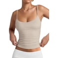 thumbnail image 1 of PINKMSTYLE Débardeurs Basiques pour Femmes à Encolure Dégagée Doublée Débardeurs Ajustables d'Été Sans Manches, 1 of 7