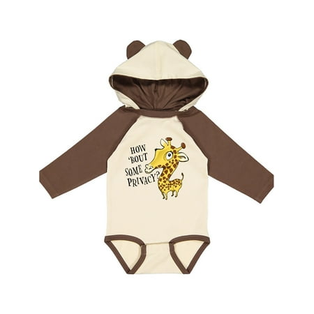 

Inktastic How Bout Some Privacy- cute giraffe Gift Baby Boy or Baby Girl Long Sleeve Bodysuit