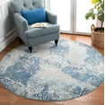 thumbnail image 2 of SAFAVIEH Aria Rosaline Oriental Area Rug, Light Blue/Ivory, 6'5" x 6'5" Round, 2 of 8