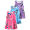 Purple Hot Pink Blue, variant on Girls Rompers 3 Pcs Floral Print Ruffle Sleeveless Cute Overall Causal Elastic Waist Summer Jumpsuits Pink White Blue 11-12 Years