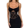 thumbnail image 3 of Lace Tops for Women Camis Going Out Tank Crop Y2K Fashion Top Trendy Black M, 3 of 9