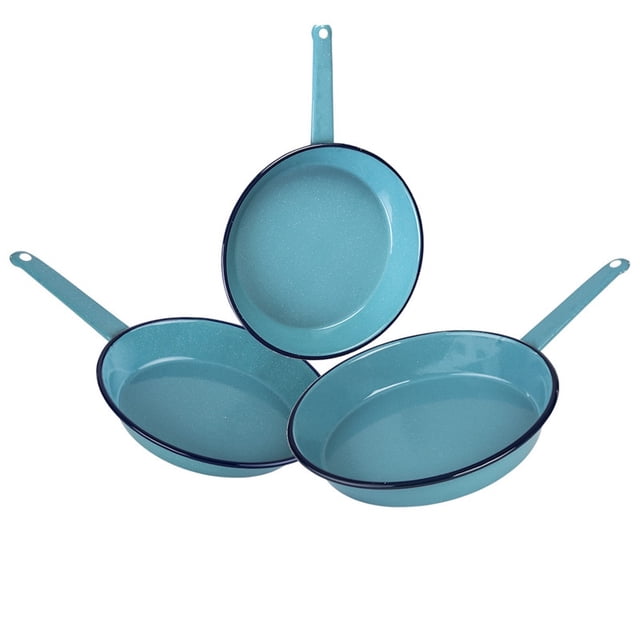 Juego 3 Sartenes 24, 26, 30 cm Peltre Inducción Azul Cinsa