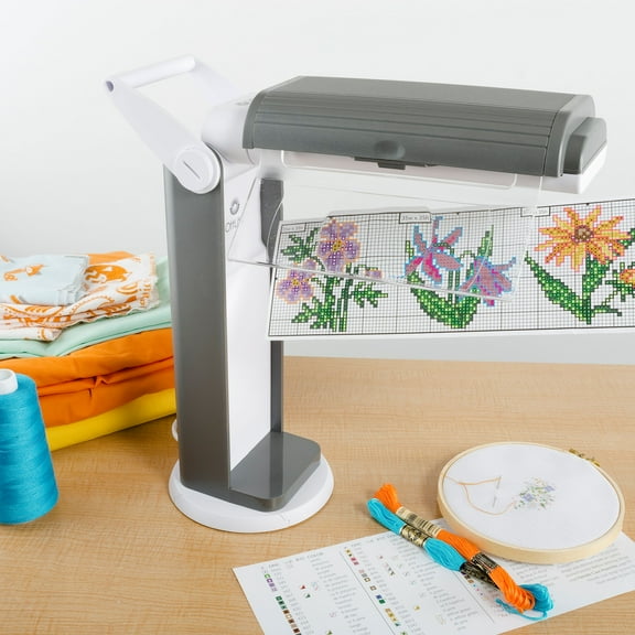 OttLite 13 Watt Magnifying Task Lamp with 2X Magnification and Swivel Base, Dark Grey - Great for Crafting, Sewing, Reading