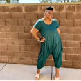 thumbnail image 2 of Sassy Women's Harem V-Cut Jumpsuit, 2 of 4