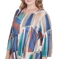 thumbnail image 4 of Alfred Dunner Womens Plus-Size Abstract Stained Glass Crew Neck Top, 4 of 4