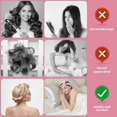 thumbnail image 3 of Conjunto de diadema rizadora sin calor, rulos suaves para dormir, para mujer, color rosa., 3 of 5