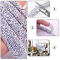 thumbnail image 3 of VEFSU Silver Ribbon,Sticker Self-Adhesive Resin Roll Ribbon DIY Ribbon Glitter Wall Sticker,Rhinestone Ribbon for Wedding Clothing Cars Crafts Dress Decoration,Rhinestone Ribbon Self Adhesive, 3 of 6