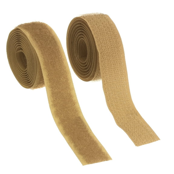 Uxcell Sew on Hook and Loop Tape, 3/4 Inch Width Non-Adhesive Back Nylon Fastener Strips 1 Yards for Crafts - (Khaki)