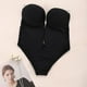 thumbnail image 3 of Body moldeador de cuerpo con escote en V profundo para mujer, Body sin tirantes y sin espalda, ropa moldeadora, 3 of 5