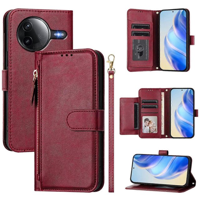 For Xiaomi Poco F7 Pro 5G Xiaomi Poco F7 Ultra 5G Case Zipper Pocket Multiple Card Slots Leather Pho