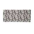 thumbnail image 2 of Flower Neck Gaiter, Monochrome Spring Growth, Unisex, Black and Beige, by Ambesonne, 2 of 3