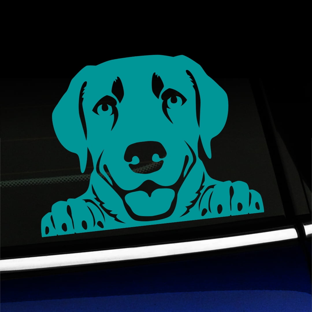 Peeking Labrador Retriever - Vinyl Car Decal - Choose Color ...