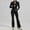 A1_Black, variant on Women's 2 Piece Tracksuit Sets Long Sleeve Zipper Jacket with Athletic High Waist Flare Long Leggings Slim Fit Casual Sport Workout Outfit Athleisure Tracksuit Jogger Loungewear Set Beige L