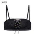 thumbnail image 1 of Sujetador de mujer sin tirantes Hacer subir Sujetador acolchado sin alambre Bralette Chica Slim Fit Ropa interior envolvente en el pecho, Negro, 34 / 75A Scienceny AP001241-10B, 1 of 7