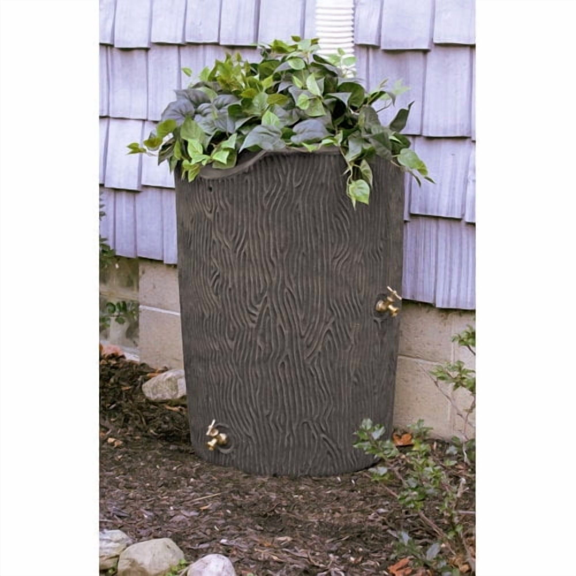 Good Ideas Impressions Bark 50 Gallon Rain Saver - Dark Granite