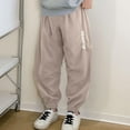 thumbnail image 2 of Boys Wide Leg Baggy Cargo Pants Boys Pantschildren's Loose Casual Comfortable Pants Mid Size Children's Leg Tied Pants Sports Pants, 2 of 3
