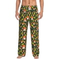 thumbnail image 2 of Lsque Mushroom Leaf Print Men's Pajama Pants, Lounge Pant - Comfortable Home Wear,Elastic Waistband, Stylish Design-Medium, 2 of 9