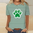 thumbnail image 2 of Camisetas Casuales de Mujer Nueva Moda Impresa Cuello Tripulado Manga Corta, Top Ligero para Diario Y Fiesta, 2 of 4