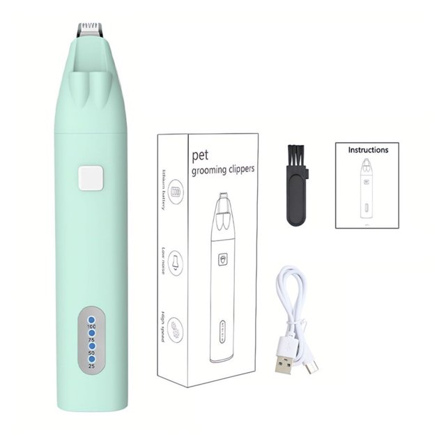With Led Light Dog Hair Trimmer Rechargeable Waterproof Pet Foot Hair Trimmer Pet Care ,Clean and Fast