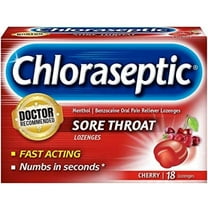 Chloraseptic Sore Throat Lozenges Cherry 18 Each (Pack of 4)
