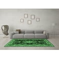 thumbnail image 3 of Ahgly Company Indoor Round Medallion Emerald Green Traditional Area Rugs, 4' Round, 3 of 4