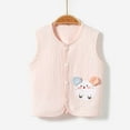 thumbnail image 2 of Gpaecead Kid's Spring And Fall Baby Girls Boys Baby Spring Cotton Vest Jacket Sleeveless V-Neck Undershirt Pink, 2 of 3