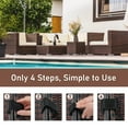 thumbnail image 4 of Outsunny Set of 10 Outdoor Furniture Clips, Rattan Furniture Connectors, Wicker Sectional Module Sofa Fasteners Clamps, 4 of 10