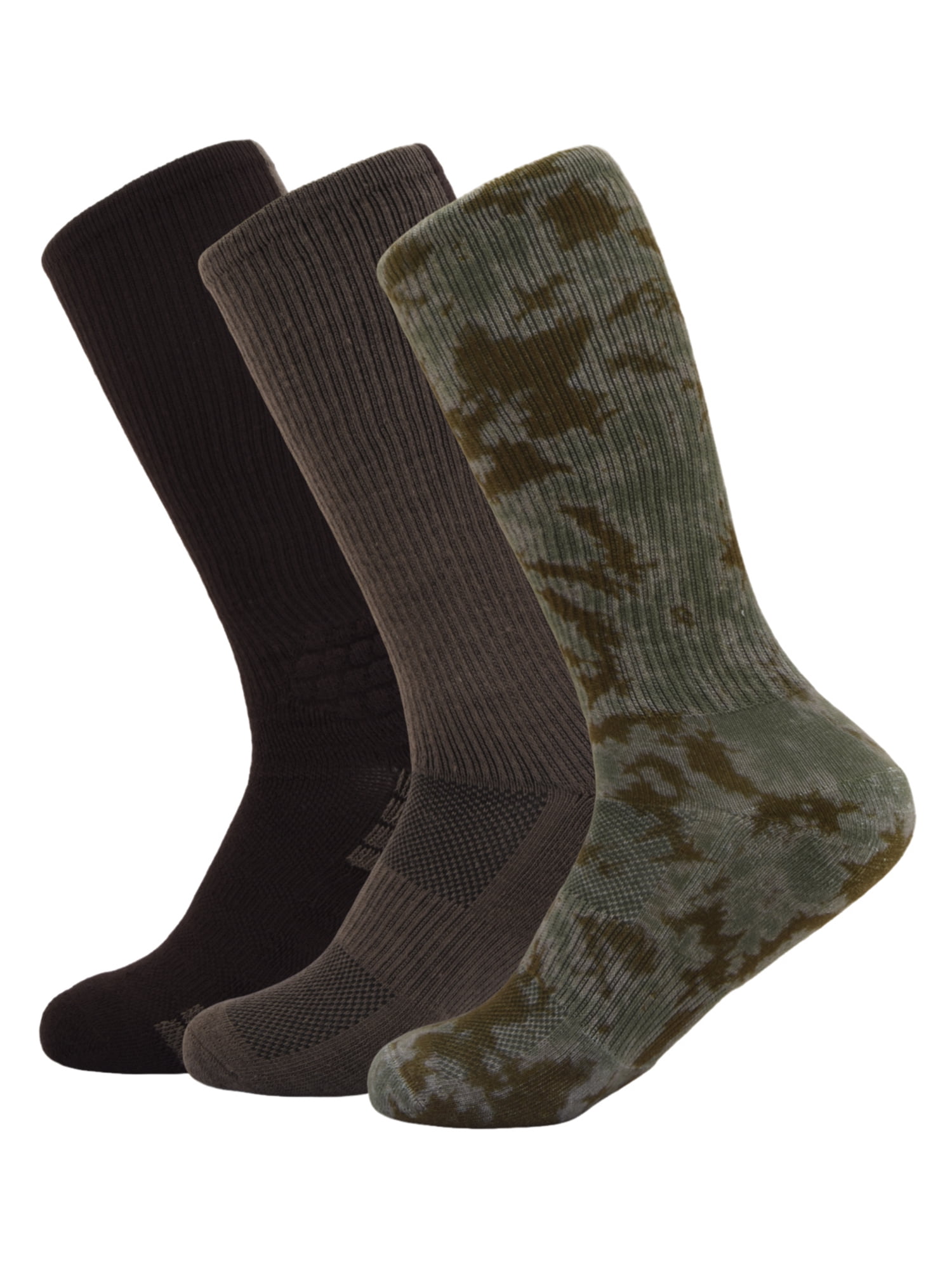 Athletic Works Printed Crew Socks Boys 3-Pack Shoe Size S (4-8.5) - L (3-9)