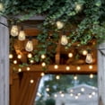 thumbnail image 6 of VOLIVO Solar Outdoor String Lights 100FT, Shatterproof Patio Lights with 24 ST38 Vintage Edison Bulbs, Solar Hanging Lights, for Porch, Deck, Garden, Backyard, 6 of 7