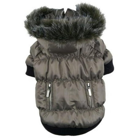 UPC: 0858342000024 | Pet Life ® Classic Metallic Fashion 3M Insulated Dog Coat Parka w/ Removable Hood