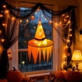 thumbnail image 5 of LED Light Up Jagged Witch Hat with Glowing Ghost Effect, Battery-Powered Halloween Yard Decor, Illuminated Party Prop for Walkway, Lawn and Spooky Outdoor Patio Decoration, E, 5 of 6