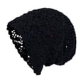thumbnail image 2 of Gorro de crochet para mujer, suave, moderno y transpirable, ideal para vacaciones y viajes a la playa. Negro, 2 of 9