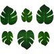 thumbnail image 3 of 10 Uds. De hojas tropicales falsas para decoración de mesa de fiesta de la selva hawaiana, fiesta temática de cumpleaños y boda, 3 of 4