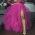 thumbnail image 2 of Femmes Taille Haute Tulle Tutu Robe Longue Jupe une Ligne de Mariage Partie Princesse Robes, 2 of 2