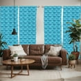 thumbnail image 2 of Ambesonne Tropical Window Curtains, Summer Sea and Palm Trees, Each 28" W x 95" L, Petrol Blue Blue, 2 of 5
